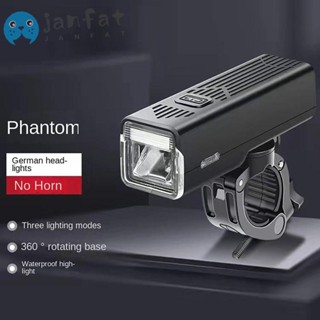 Janfat ไฟฉายติดหน้ารถจักรยาน LED ชาร์จ USB ติดตั้งง่าย สําหรับผู้หญิง และผู้ชาย