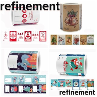 Refinement สติกเกอร์กระดาษคราฟท์ ลายคริสต์มาส หลากสี สําหรับตกแต่งสมุดภาพ ห่อของขวัญ 250 300 ชิ้น