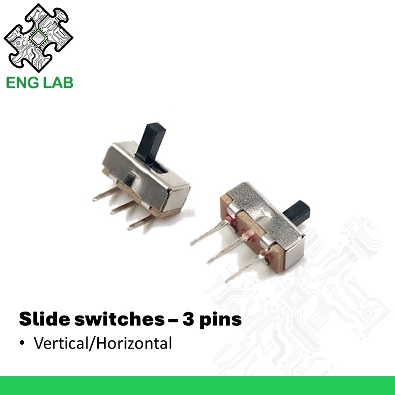 ภาษาอังกฤษ สวิตช์ลูกบิดสไลด์ แนวตั้ง แนวนอน ขนาดเล็ก 3 Pin 2 ตําแหน่ง SPDT 30V 0.5A