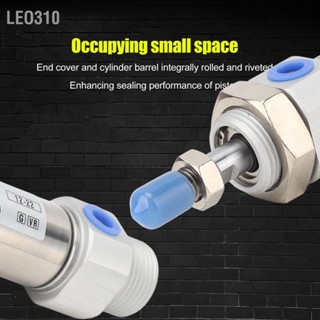 Leo310 กระบอกลมนิวเมติก SMC ประเภทก้านลูกสูบแบบเกลียว 2 แอคชั่นอุปกรณ์สแตนเลสขนาดเล็ก