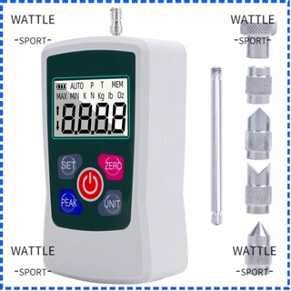 Wattle 500N เครื่องวัดความดัน ดิจิทัล พลาสติก ขนาดเล็ก แบบพกพา ควบคุมคุณภาพ หน่วย N LB Kg Oz Backlit LCD