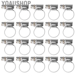 Yoaushop 10-32mm 20Pcs Hose Clamp Stainless Steel  Clamps  for  Vehicle