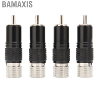 Bamaxis Preffair 4PCS Plug Rhodium Plated Brass Solder Free 10MM C