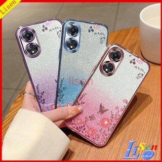 เคส OPPO A78 4G HYB ดอกไม้ ผีเสื้อ เคสโทรศัพท์ ป้องกัน