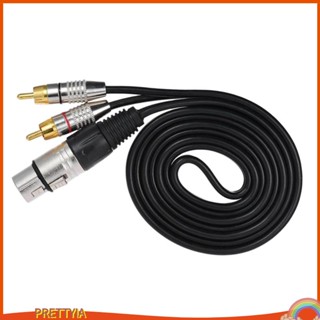 [PrettyiaTH] อะแดปเตอร์เชื่อมต่อสายเคเบิ้ลลําโพง RCA Male to XLR Female 0.0.3 เมตร