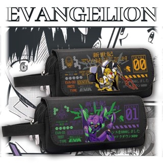 NEON GENESIS EVANGELION EVA the same style pencil case Hatsuneko stationery box Zero simple high-color pencil case students large capacity กระเป๋าดินสอ ลาย