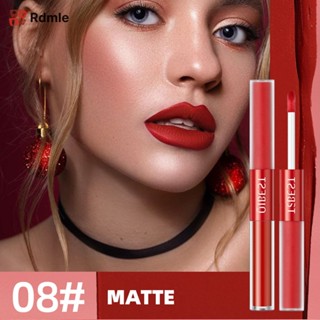 2-in-1 ลิปกลอส เคลือบริมฝีปาก ติดทนนาน ไม่ซีดจาง สําหรับงานแต่งงาน ปาร์ตี้