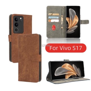 เคสโทรศัพท์มือถือหนัง ฝาพับ กันกระแทก สําหรับ Vivo S17 Pro S 17 VivoS17 S17Pro VivoS17pro 5G 2023 5G