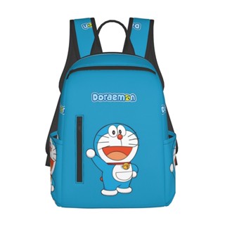 Doraemon กระเป๋าเป้สะพายหลัง กระเป๋าเดินทาง มีซิป 14.7 นิ้ว ทนทาน สําหรับนักเรียน