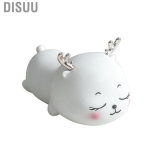 Disuu 1.5W Silicone Night Light Cute Deer Shape Portable Children Lamp with Tap Control Smart Timing