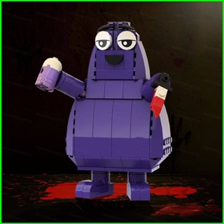 Sqt ตุ๊กตาฟิกเกอร์ McDonalds The Grimace Shake Building Blocks Milkshake ของเล่นสําหรับเด็ก