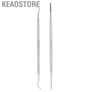 Keaostore 2pcs Ingrown Toenail Nail Picker Dual Ends File Cleaner ABE