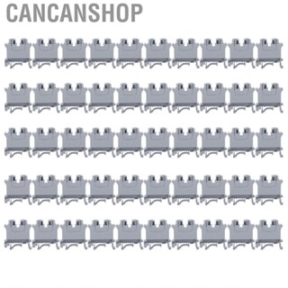 Cancanshop 50Pcs DIN Rail Mount Terminal Combination Copper Block 76A 800V UK‑10N