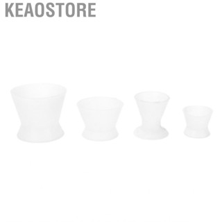 Keaostore 4pcs Dental Laboratory Mixing Cup Silicone Materials Bowl Set EJJ