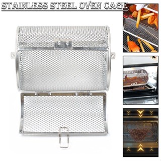 Rotisserie Basket Air Fryer Oven Cages 360° Rotatable Stainless Steel Oven Racks