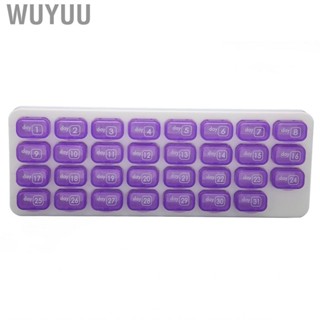 Wuyuu Monthly Pill Organizer One Month Small Compartments 31 Day 4 Week Cases Tr