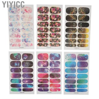 Yiyicc 6 Sheets Nail Art  Vintage Full Wrap Water Transfer Decals LJ4