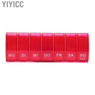 Yiyicc 7 Day Pills Separate Compartment Odorless Stable Portable Case