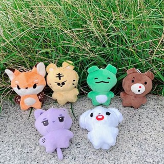 Kpop MONSTA X ตุ๊กตาของเล่น Kawaii Tiger Fox Frog Animal Stuffed ตุ๊กตากระเป๋าเป้สะพายหลังจี้การ์ตูนตุ๊กตาพวงกุญแจของขวัญแฟนคอลเลกชัน