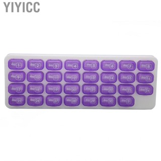 Yiyicc Monthly Pill Organizer One Month Small Compartments 31 Day 4 Week Cases Tr