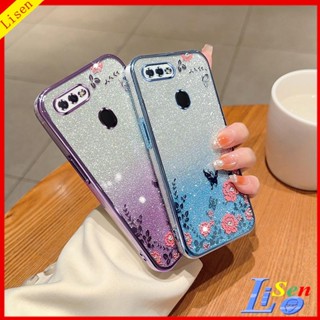 เคส OPPO A5S F9 A12 A7 HYB ดอกไม้ ผีเสื้อ เคสโทรศัพท์ ป้องกัน