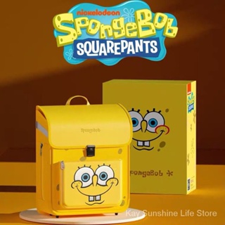 กระเป๋าเป้สะพายหลัง กระเป๋านักเรียน พิมพ์ลาย SpongeBob SquarePants น้ําหนักเบา จุของได้เยอะ สําหรับเด็กผู้ชาย และเด็กผู้หญิง