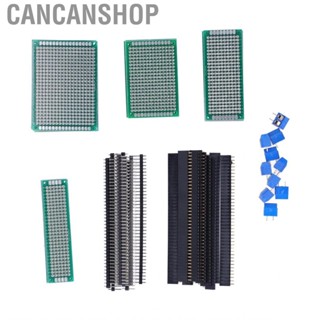 Cancanshop PCB Board Kit Double Side Circuit Set with Screw Terminal Header Connector