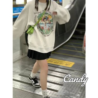 Candy Kids  เสื้อผ้าผู้ญิง แขนยาว เสื้อฮู้ด คลุมหญิง สไตล์เกาหลี แฟชั่น  ทันสมัย สวยงาม รุ่นใหม่ Chic A28J19Z 36Z230909