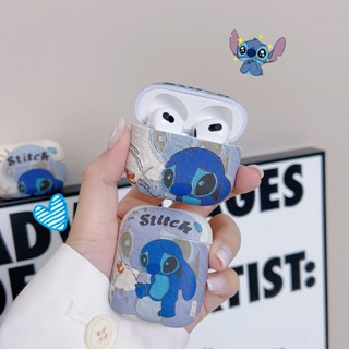 เคสหูฟังบลูทูธไร้สาย TPU ซิลิโคนนิ่ม กันรอยขีดข่วน ลายการ์ตูน Stitch สร้างสรรค์ สําหรับ Airpods 1 2 Pro 2 gen3