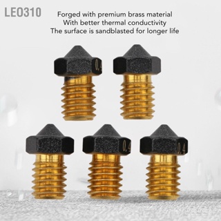  Leo310 5 ชิ้น 3D เครื่องพิมพ์ Hotend หัวฉีด 0.4 มิลลิเมตรทองเหลืองเคลือบ PTFE Extruder Hot End หัวฉีดสำหรับ 1.75 มิลลิเมตร