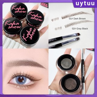 Uytuu 【Delievery รวดเร็ว】 Kakashow 2 สีครีมเจลเขียนคิ้วแต่งหน้าพร้อมแปรงปัดคิ้วแป้งแต่งหน้าคิ้วลึกแสตมป์คิ้วจัดแต่งทรงผมคิ้ว