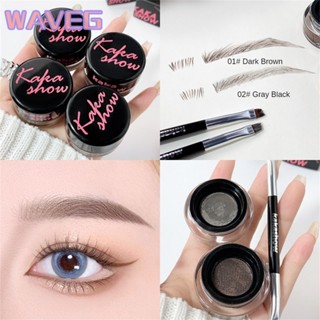 Wave 【Delievery รวดเร็ว】 Kakashow ครีมเจลเขียนคิ้ว 2 สีพร้อมแปรงปัดคิ้วแป้งแต่งหน้าคิ้วลึกแสตมป์แต่งคิ้วจัดแต่งทรงผมคิ้ว