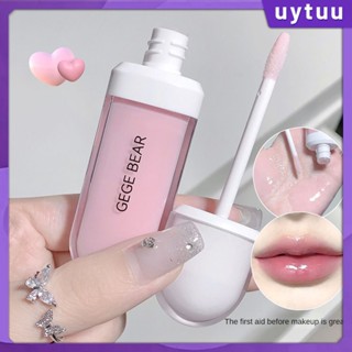 Uytuu 【Delievery รวดเร็ว】 Gege Bear Clear Lip Oil Plumping Crystal Jelly Moisturizing Lip Gloss แต่งหน้าเซ็กซี่ Plump Lip Glow Oil Tinted Lip Plumper