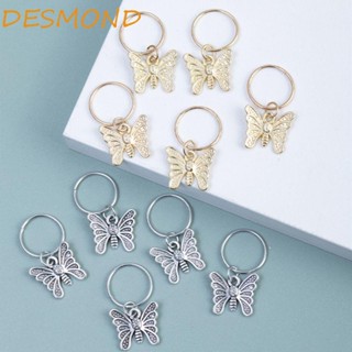 Desmond 2~5 ชิ้น / เซต ยางรัดผม ลูกปัดเดรดล็อก ผีเสื้อ สีเงิน เครื่องประดับ โลหะผสม สีทอง ผม ข้อมือ เด็กผู้หญิง