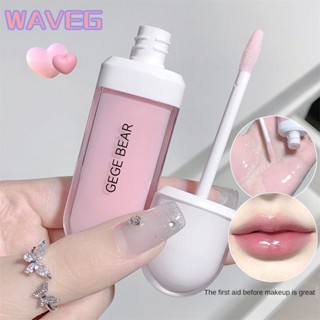 Wave 【Delievery รวดเร็ว】 Gege Bear Clear Lip Oil Plumping Crystal Jelly Moisturizing Lip Gloss Makeup Sexy Plump Lip Glow Oil Tinted Lip Plumper