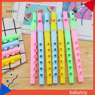 Baby ขลุ่ยเครื่องดนตรี แบบพกพา ขนาดเล็ก สีสันสดใส ของเล่นสําหรับเด็ก 10 ชิ้น