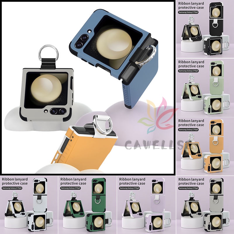 2 in 1 เคสโทรศัพท์มือถือ PC Tpu นิ่ม กันกระแทก พร้อมแหวนขาตั้ง สําหรับ Samsung Galaxy Z Flip 5 Z Fli