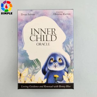 10.4*7.3cm Inner Child Oracle: Loving Guidance and Renewal with Benny Blue 46 Pcs Cards