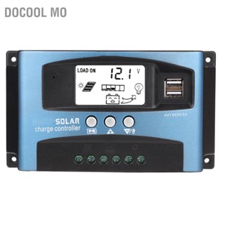 Docool Mo MPPT 40/50/60/100A คอนโทรลเลอร์ชาร์จพลังงานแสงอาทิตย์ Dual USB จอแสดงผล LCD 12V 24V