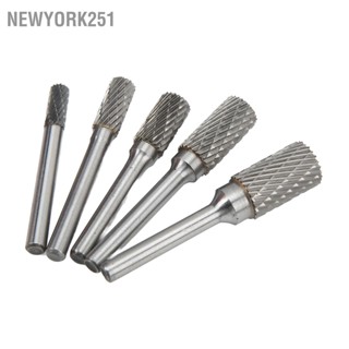 Newyork251 Double Cut Carbide Burrs ไฟล์โรตารีชุด 6mm Shank สำหรับงานโลหะไม้แกะสลักอัญมณีทำพื้นผิวบด