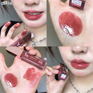 Cappuvini Mirror Lip Glaze Water Light Lip Gloss Glass Jelly กันน้ำ Not Easy To Stick Cup ลิปสติก 2023 ใหม่ ↑Eele