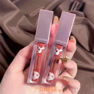 Cappuvini ลิปสติกกันน้ำไม่เลอะง่ายไม่เหนียวเหนอะหนะ Lip Glaze Non-stick Cup Lip Gloss Ready