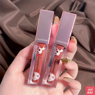 Cappuvini ลิปสติกกันน้ำไม่เลอะง่ายไม่เหนียวเหนอะหนะ Lip Glaze Non-stick Cup Lip Gloss [hotmax]