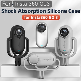 ตัวยึดซิลิโคนตัวยึดอะแดปเตอร์พร้อมอะแดปเตอร์เกลียว 1/4 สำหรับ Insta360 Go 3 อุปกรณ์เสริมกรง