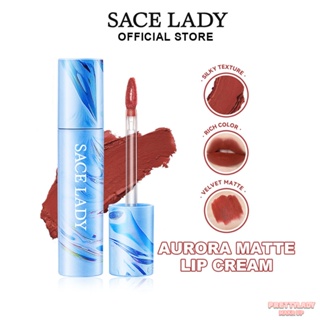 SACE LADY Matte ลิปสติกเม็ดสีสูงกันน้ำ Velvet Lip Cream Long-Lasting Smooth Lip Makeup [prettylady]