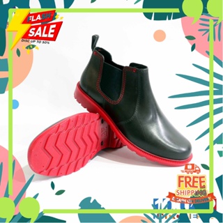 สินค้าขายดีที่สุด รองเท้าบูท สีดํา แดง AP HOBBY &amp; WORK BOOTS 39-43