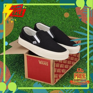 ใหม่!!! Top BEST SELER VANS รองเท้าแตะ ON OG BLACK WHITE WAFFLE DT SLIP ON ผู้ชาย ผู้หญิง