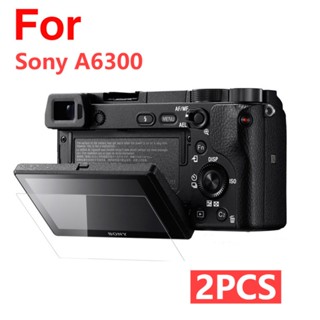 2PCS กล้องฟิล์มเหมาะสำหรับ For Sony A6300 กล้องหน้าจอป้องกันกระจกนิรภัยฟิล์ม