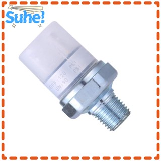 Suhe สวิตช์แรงดันอากาศ 24V 12V 90-120 PSI ตัวผู้ NPT 1/4 นิ้ว สีเงิน DIY