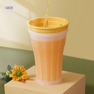 Daer Smoothie Cup เกรดอาหาร แช่แข็ง น้ําแข็ง แม่พิมพ์ หยิก ถ้วย สมูทตี้ เครื่องทําน้ําแข็ง กล่องน้ําแข็ง ซิลิโคน ครัวเรือน บดน้ําแข็ง